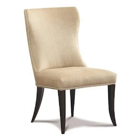 Contemporary Side Chair with Nailhead Trim